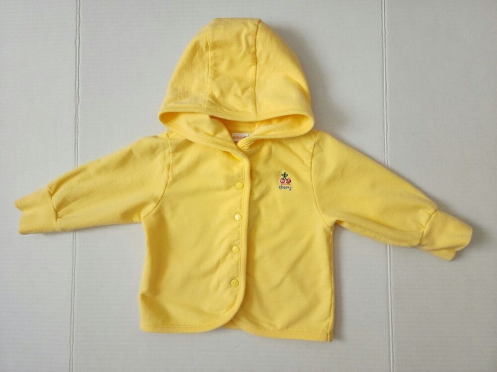 Baby Girl Clothes Lot - 2 Cotton Romper Jumpers & 1 Hooded Cardigan Playwear 12M - Picture 16 of 16